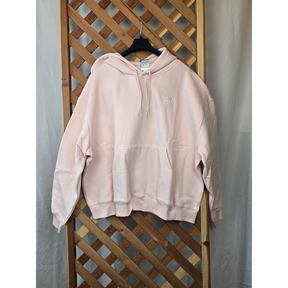 New Balance SE Fleece Hoodie Womens XL Pink Oversized WT41510 - New